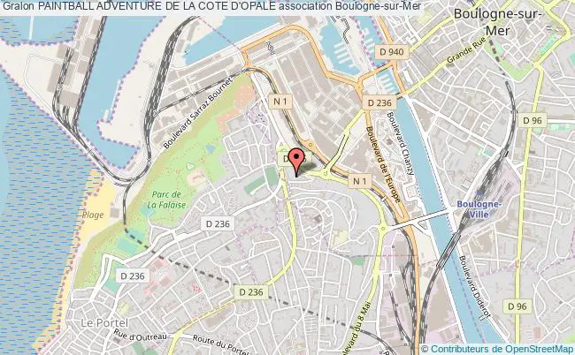 plan association Paintball Adventure De La Cote D'opale Boulogne-sur-Mer