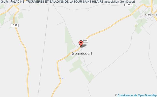 plan association Paladins, Trouveres Et Baladins De La Tour Saint Hilaire Gomiécourt