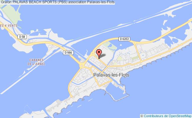 plan association Palavas Beach Sports (pbs) Palavas-les-Flots