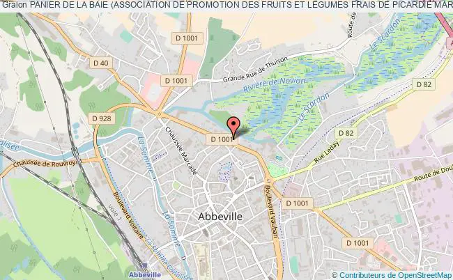 plan association Panier De La Baie (association De Promotion Des Fruits Et Legumes Frais De Picardie Maritime) Abbeville