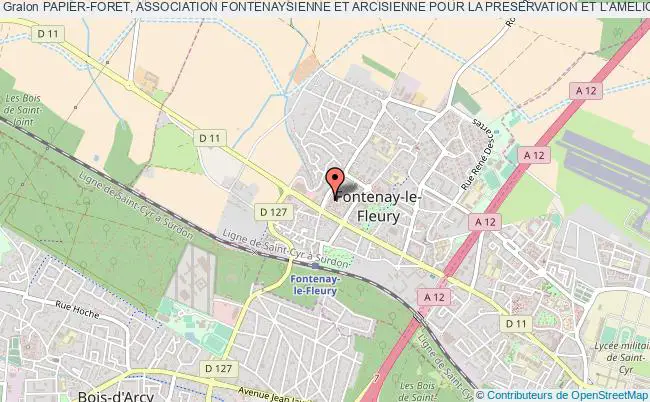 plan association Papier-foret, Association Fontenaysienne Et Arcisienne Pour La Preservation Et L'amelioration De L'environnement Fontenay-le-Fleury