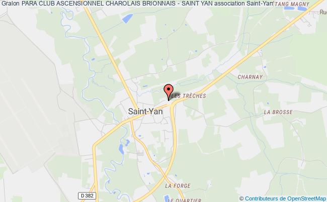 plan association Para Club Ascensionnel Charolais Brionnais - Saint Yan Saint-Yan