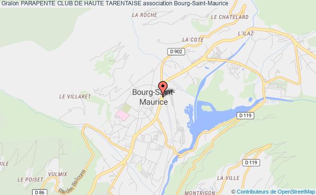 plan association Parapente Club De Haute Tarentaise Bourg-Saint-Maurice