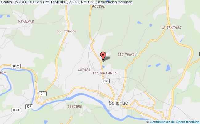 plan association Parcours Pan (patrimoine, Arts, Nature) 