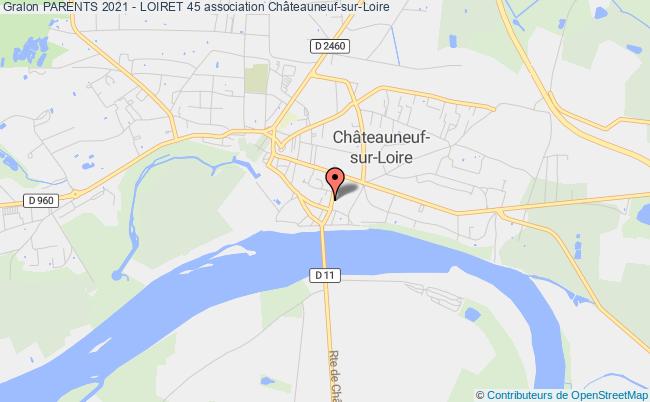 plan association Parents 2021 - Loiret 45 Châteauneuf-sur-Loire