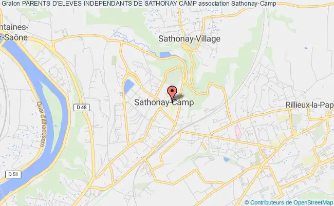plan association Parents D'eleves Independants De Sathonay Camp Sathonay-Camp