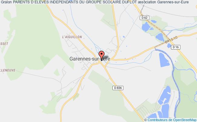 plan association Parents D Eleves Independants Du Groupe Scolaire Duflot Garennes-sur-Eure