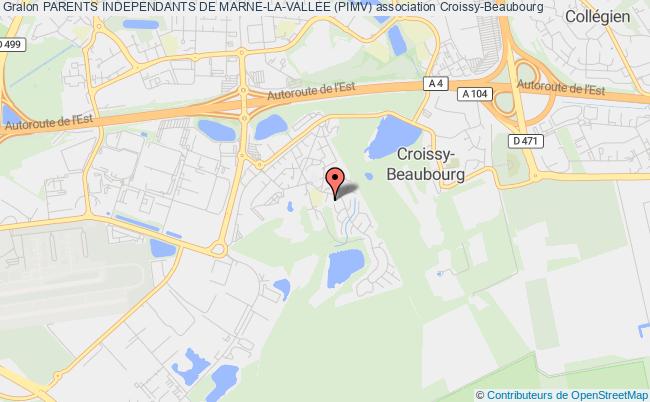 plan association Parents Independants De Marne-la-vallee (pimv) Croissy-Beaubourg