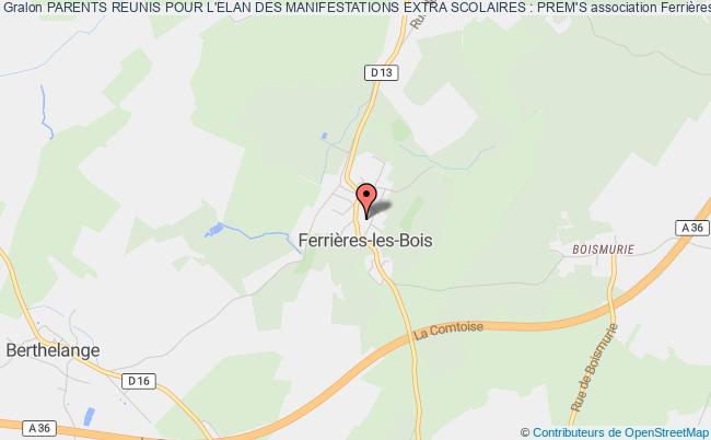 plan association Parents Reunis Pour L'elan Des Manifestations Extra Scolaires : Prem's Ferrières-les-Bois