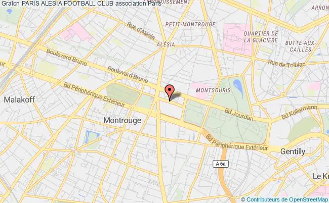 plan association Paris Alesia Football Club Paris