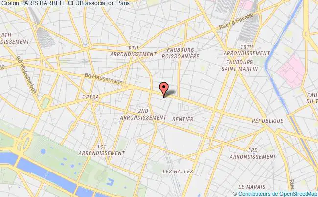 plan association Paris Barbell Club Paris