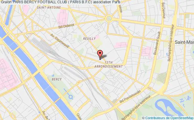 plan association Paris Bercy Football Club ( Paris B.f.c) Paris