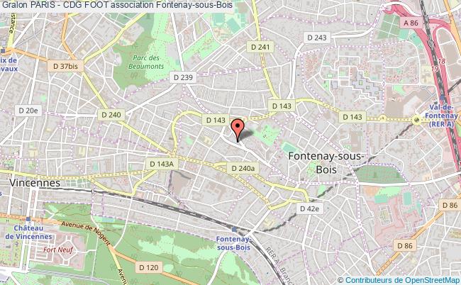 plan association Paris - Cdg Foot Fontenay-sous-Bois