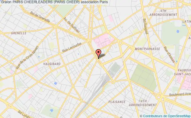 plan association Paris Cheerleaders (paris Cheer) Paris 15e