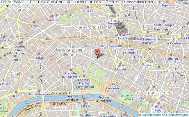 plan association Paris Ile De France Agence Regionale De Developpement Paris