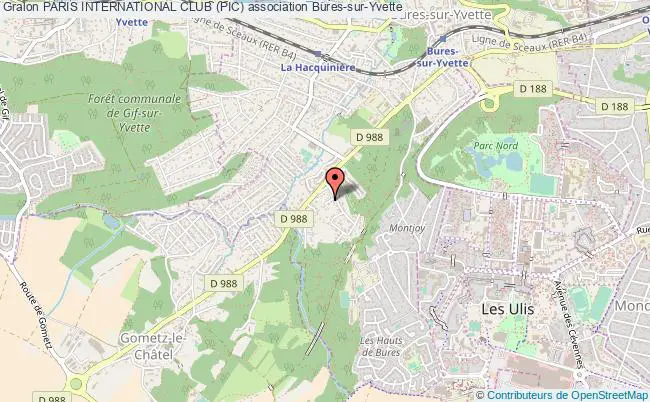 plan association Paris International Club (pic) Bures-sur-Yvette