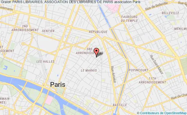 plan association Paris Librairies, Association Des Librairies De Paris Paris 3e