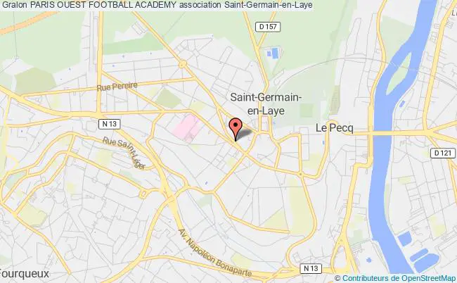 plan association Paris Ouest Football Academy Saint-Germain-en-Laye