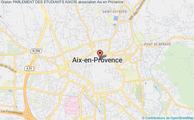 plan association Parlement Des Étudiants Aixois Aix-en-Provence