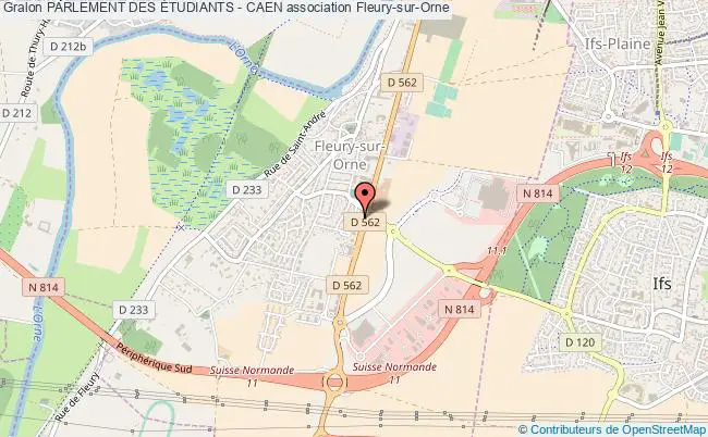 plan association Parlement Des Étudiants - Caen Fleury-sur-Orne