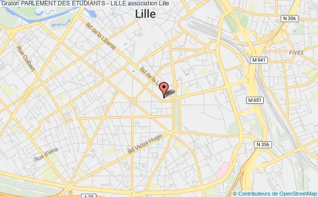 plan association Parlement Des Étudiants - Lille Lille