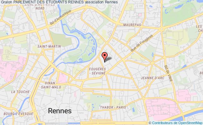 plan association Parlement Des Etudiants Rennes Rennes