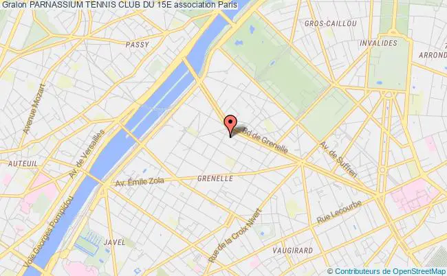 plan association Parnassium Tennis Club Du 15e Paris 15e