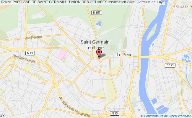 plan association Paroisse De Saint Germain - Union Des Oeuvres Saint-Germain-en-Laye