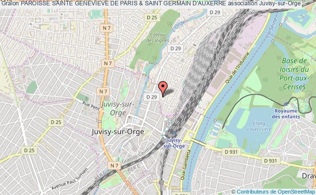 plan association Paroisse Sainte Genevieve De Paris & Saint Germain D'auxerre Juvisy-sur-Orge