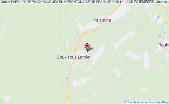 plan association Paroles De Psychologues En Gerontologie De Franche-comte - Age.fc Goux-sous-Landet
