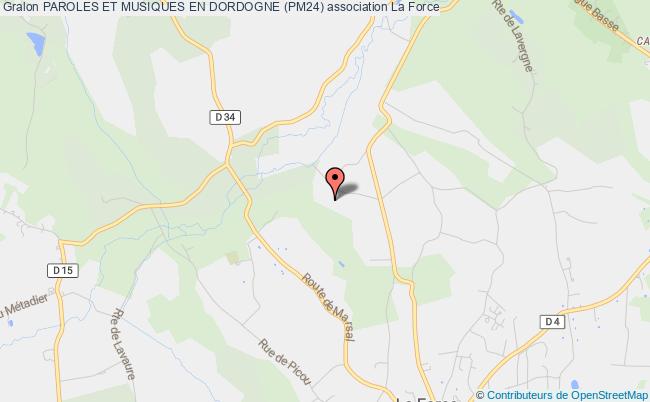 plan association Paroles Et Musiques En Dordogne (pm24) La    Force