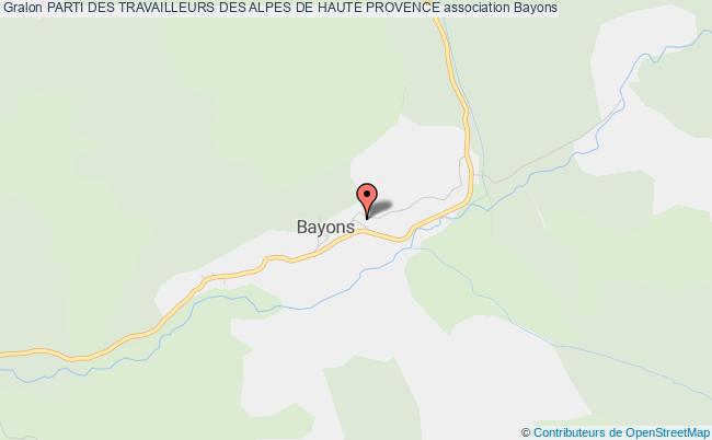 plan association Parti Des Travailleurs Des Alpes De Haute Provence Bayons