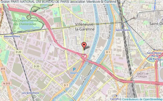 plan association Parti National Uni Bureau De Paris Villeneuve-la-Garenne