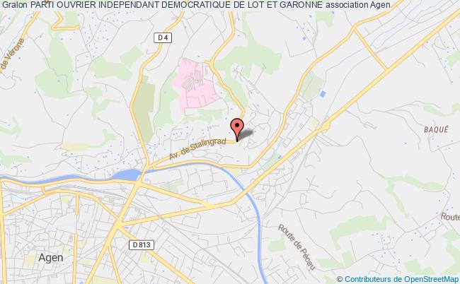 plan association Parti Ouvrier Independant Democratique De Lot Et Garonne Agen