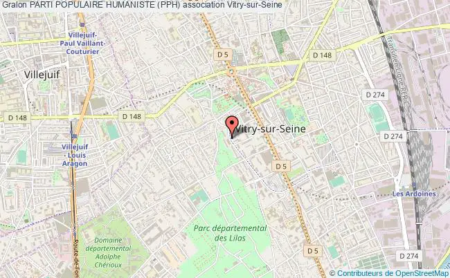 plan association Parti Populaire Humaniste (pph) Vitry-sur-Seine