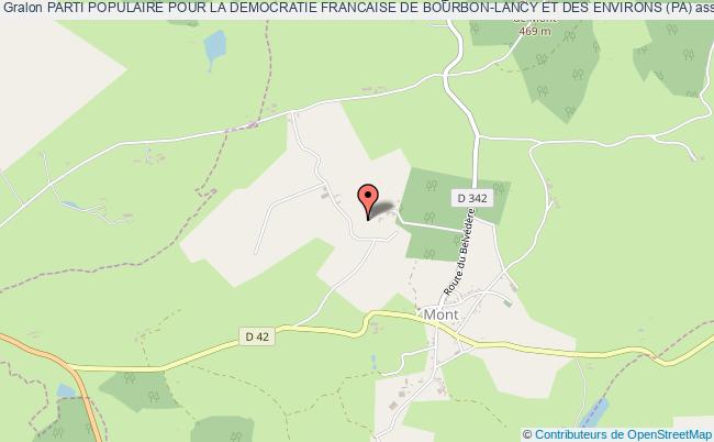 plan association Parti Populaire Pour La Democratie Francaise De Bourbon-lancy Et Des Environs (pa) Mont