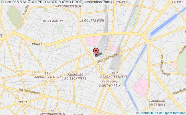 plan association Pas Mal Quoi Production (pmq Prod) Paris