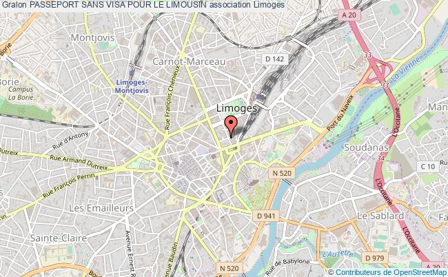 plan association Passeport Sans Visa Pour Le Limousin Limoges