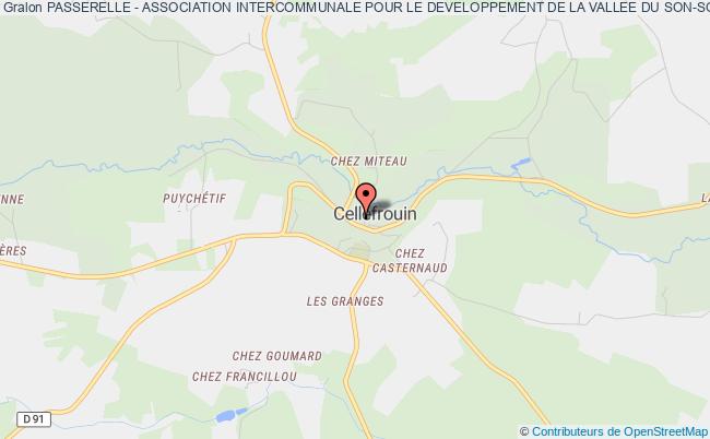 plan association Passerelle - Association Intercommunale Pour Le Developpement De La Vallee Du Son-sonnette Cellefrouin