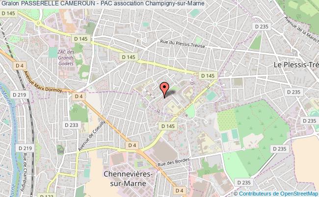 plan association Passerelle Cameroun - Pac Champigny-sur-Marne
