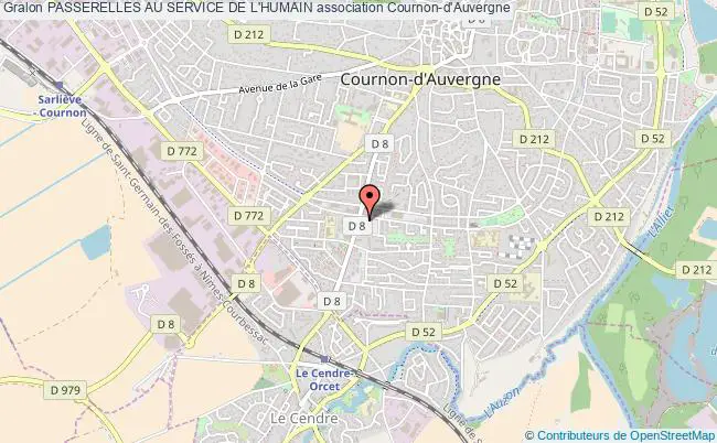 plan association Passerelles Au Service De L'humain Cournon-d'Auvergne
