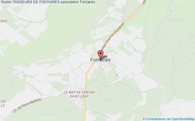 plan association Passeurs De Fontaines Fontanès