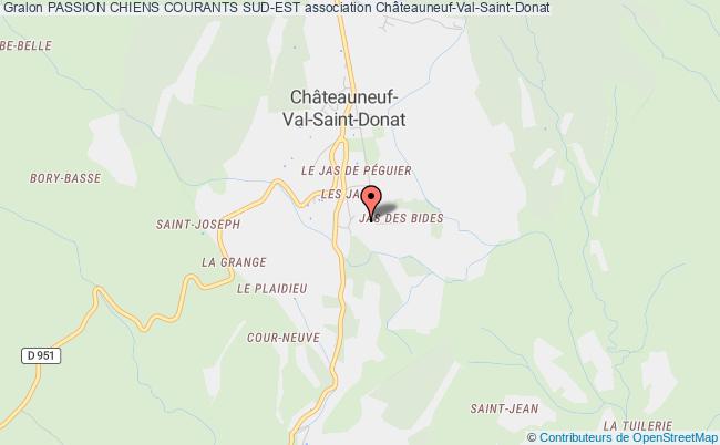 plan association Passion Chiens Courants Sud-est Châteauneuf-Val-Saint-Donat