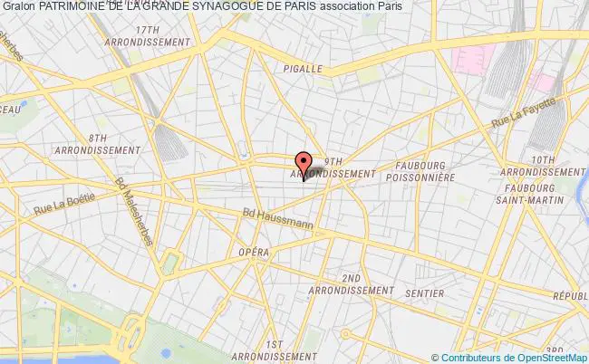 plan association Patrimoine De La Grande Synagogue De Paris PARIS