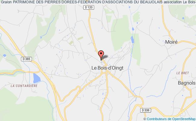 plan association Patrimoine Des Pierres Dorees-federation D'associations Du Beaujolais Val d'Oingt