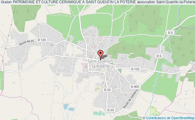 plan association Patrimoine Et Culture Ceramique À Saint Quentin La Poterie Saint-Quentin-la-Poterie