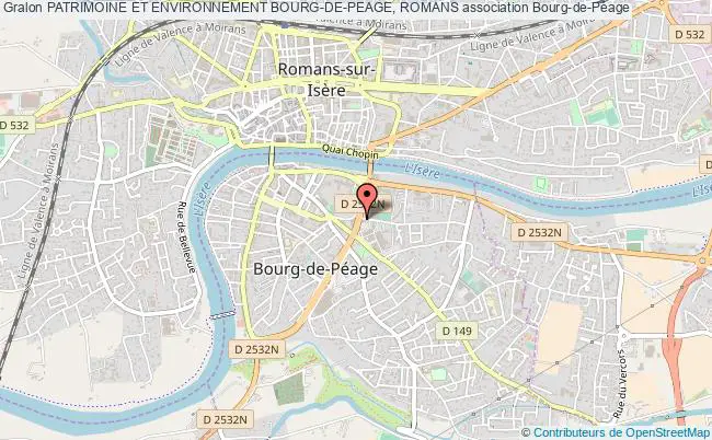 plan association Patrimoine Et Environnement Bourg-de-peage, Romans Bourg-de-Péage