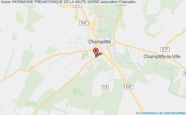 plan association Patrimoine PrÉhistorique De La Haute-saÔne Champlitte