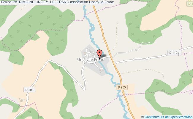 plan association Patrimoine Uncey -le- Franc Uncey-le-Franc