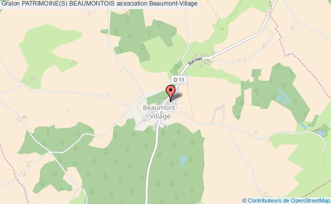 plan association Patrimoine(s) Beaumontois Beaumont-Village